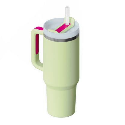 Tumbler with Handle & Straw Lid | Insulated Stainless Steel Vacuum