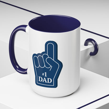 "#1 Dad Mug" | (11, 15oz) Ceramic Cup