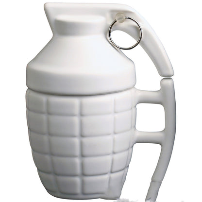 "New Style Grenade Ceramic Mug With Lid" | 11.8oz Military Grenade Shape Mug in Black Color