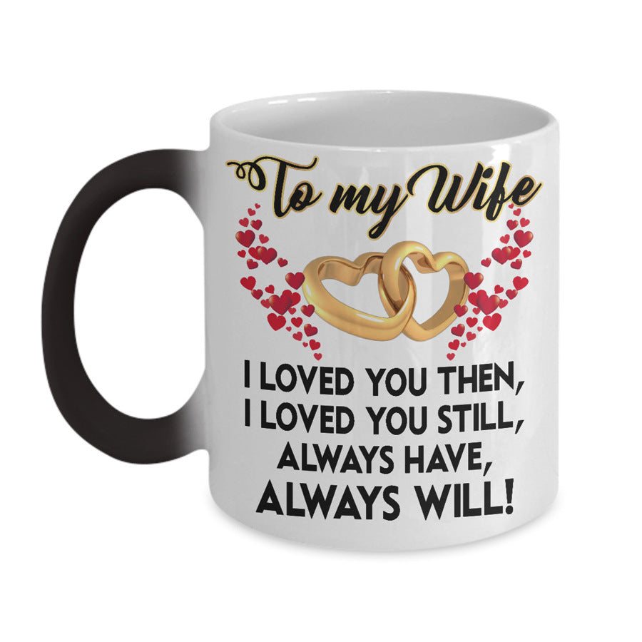 "Wife/Husband Color Changing Mug" | 11.8oz Ceramic Cup