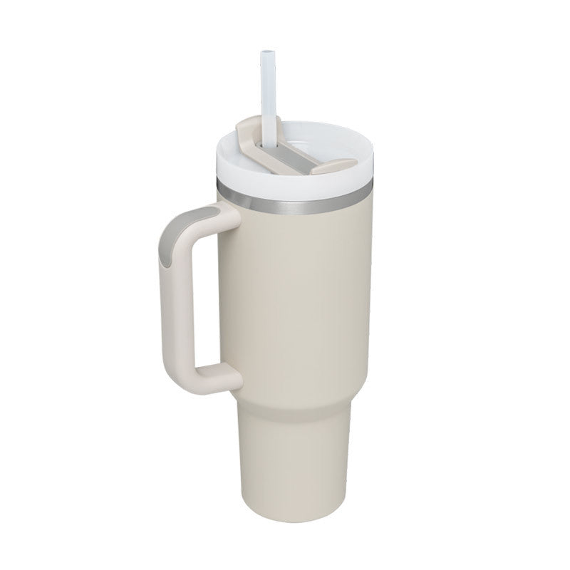 Tumbler with Handle & Straw Lid | Insulated Stainless Steel Vacuum