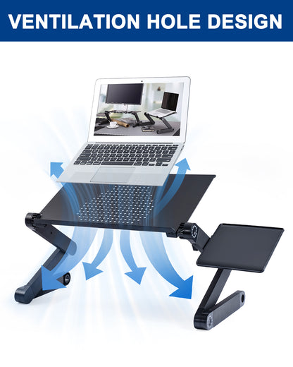 Adjustable Height Laptop Desk | Portable Lap Desk Stand | Foldable Workstation Riser | Reading Holder Standing Desk