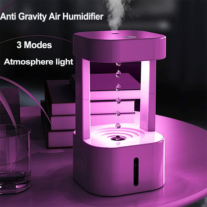 Creative Anti-gravity Water Drop Humidifier | 580ML Water Tank