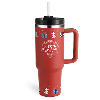 Tumbler with Handle & Straw Lid | Insulated Stainless Steel Vacuum