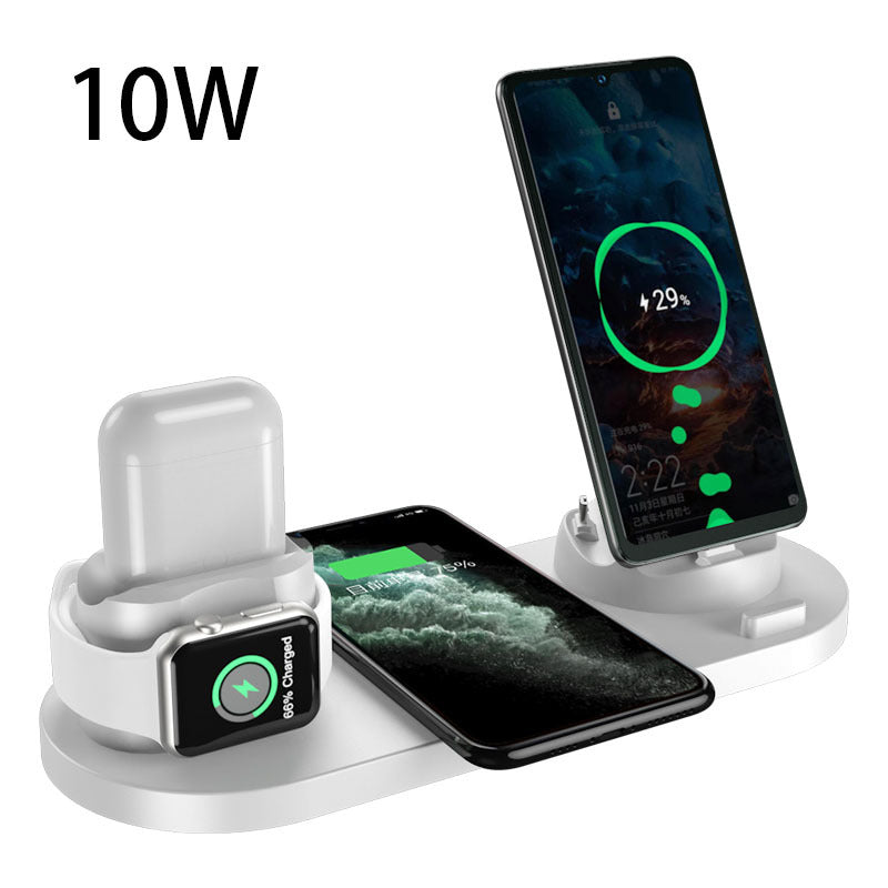 Wireless Charging Station for Multiple Devices | 6-in-1 Fast Charger for iPhone & Samsung | Charging Dock for Apple Watch & AirPods