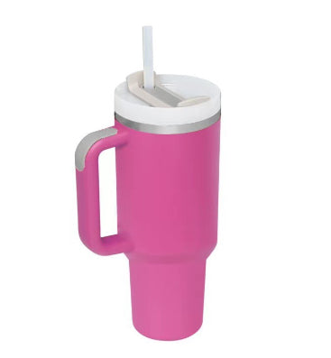 Tumbler with Handle & Straw Lid | Insulated Stainless Steel Vacuum