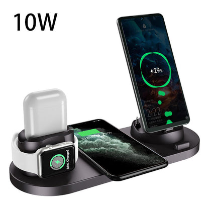 Wireless Charging Station for Multiple Devices | 6-in-1 Fast Charger for iPhone & Samsung | Charging Dock for Apple Watch & AirPods