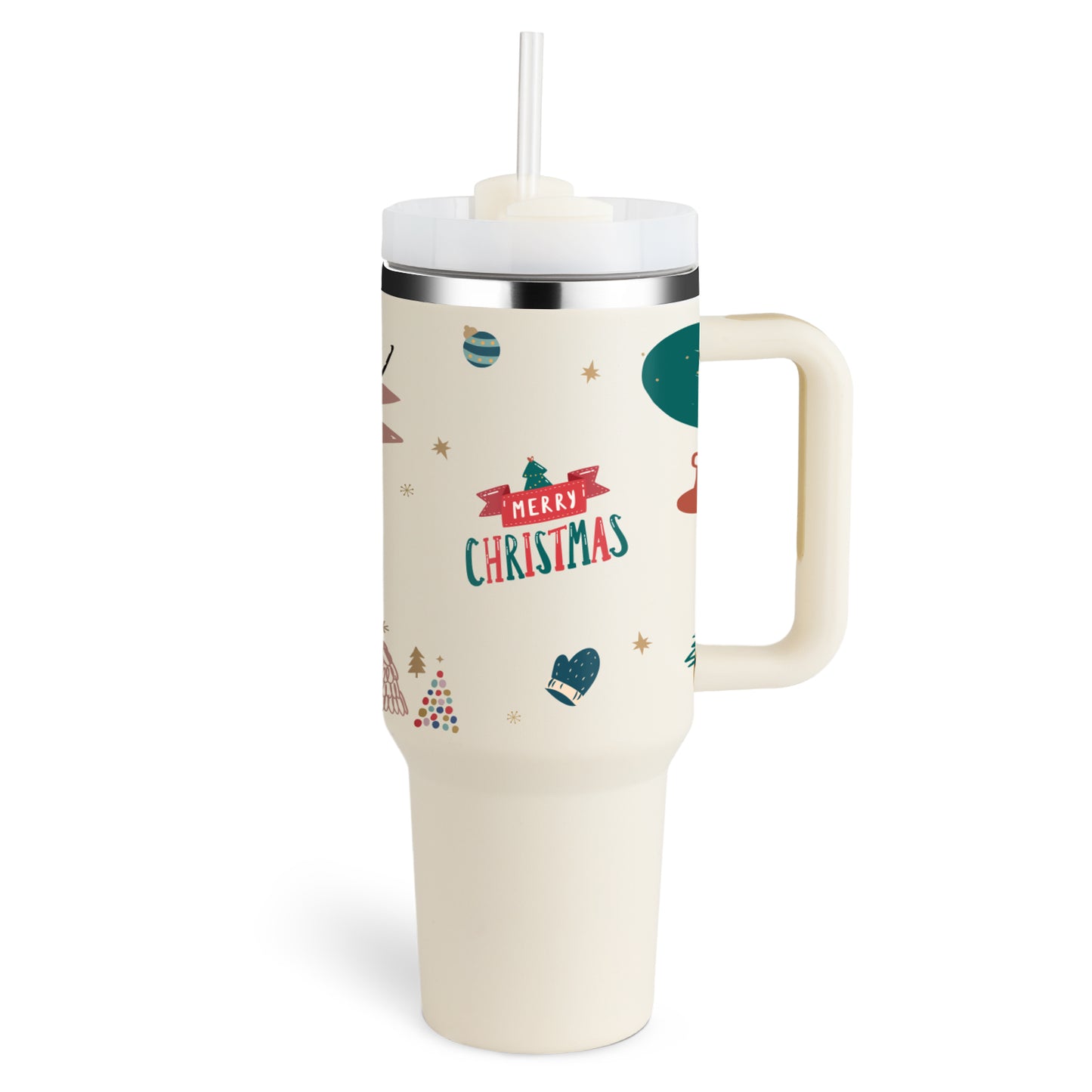 Tumbler with Handle & Straw Lid | Insulated Stainless Steel Vacuum