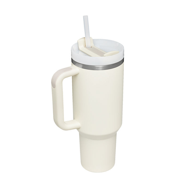 Tumbler with Handle & Straw Lid | Insulated Stainless Steel Vacuum