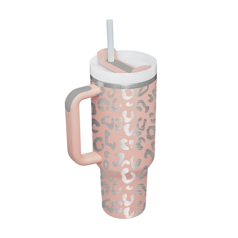 Tumbler with Handle & Straw Lid | Insulated Stainless Steel Vacuum