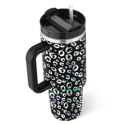 Tumbler with Handle & Straw Lid | Insulated Stainless Steel Vacuum