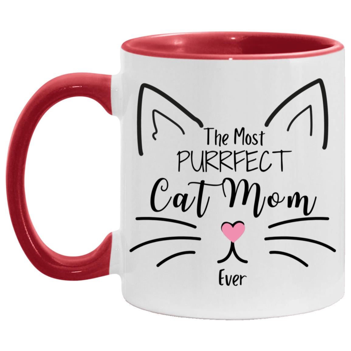 "The Most Perfect Cat Mom" Mug | 11oz Ceramic Cup