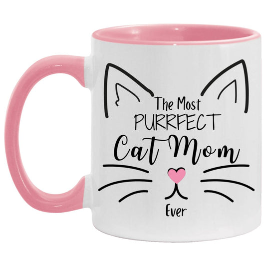 "The Most Perfect Cat Mom" Mug | 11oz Ceramic Cup