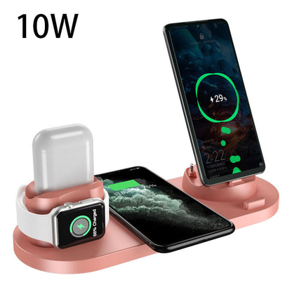 Wireless Charging Station for Multiple Devices | 6-in-1 Fast Charger for iPhone & Samsung | Charging Dock for Apple Watch & AirPods