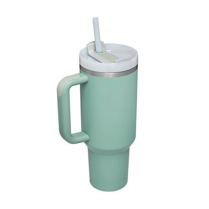 Tumbler with Handle & Straw Lid | Insulated Stainless Steel Vacuum