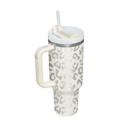 Tumbler with Handle & Straw Lid | Insulated Stainless Steel Vacuum