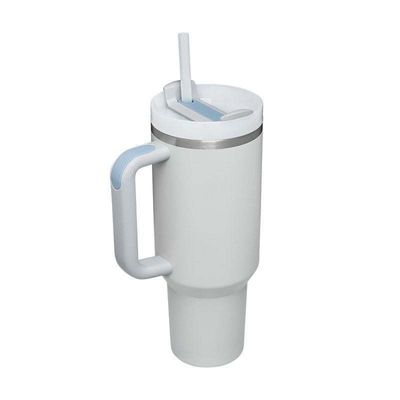 Tumbler with Handle & Straw Lid | Insulated Stainless Steel Vacuum