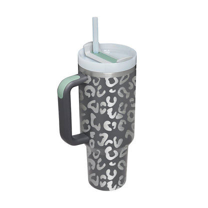 Tumbler with Handle & Straw Lid | Insulated Stainless Steel Vacuum