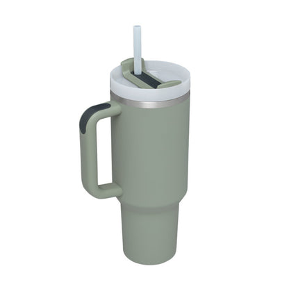 Tumbler with Handle & Straw Lid | Insulated Stainless Steel Vacuum