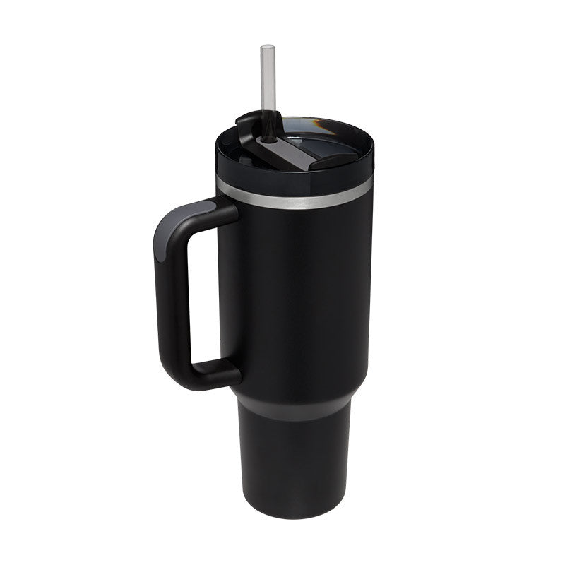 Tumbler with Handle & Straw Lid | Insulated Stainless Steel Vacuum