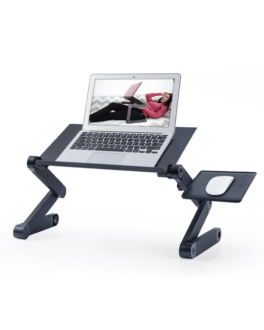 Adjustable Height Laptop Desk | Portable Lap Desk Stand | Foldable Workstation Riser | Reading Holder Standing Desk