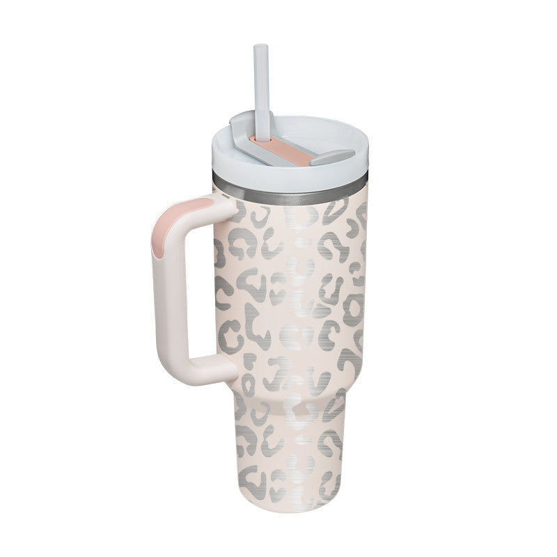 Tumbler with Handle & Straw Lid | Insulated Stainless Steel Vacuum