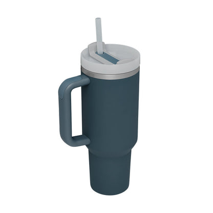 Tumbler with Handle & Straw Lid | Insulated Stainless Steel Vacuum